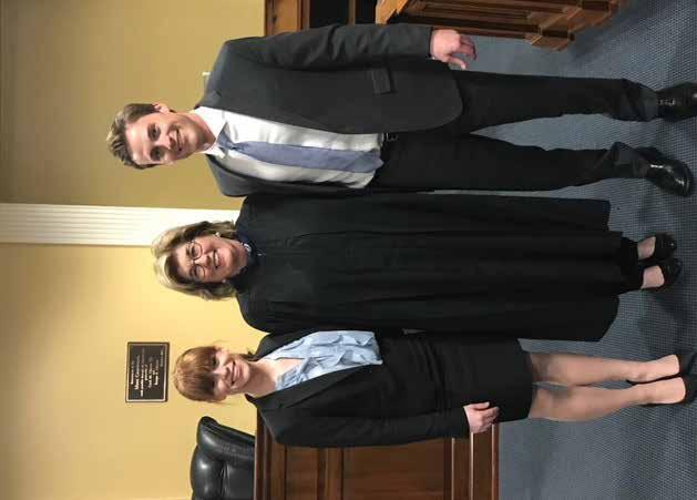 Announcements Parham H. Williams Trial Competition Pictured from left to right: Lana Bell, Judge Sharon Blackburn, and Dylan Scilabro The final round of the 2018 Parham H.