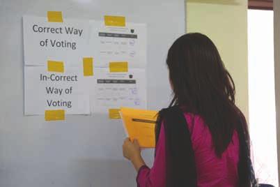 Students from all the departments actively took part in the elections and voted to support their