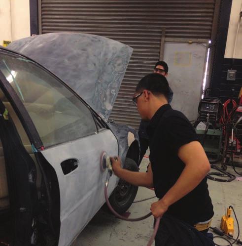 AUTOMOTIVE REFINISHING & PAINTING TRANSPORTATION INDUSTRY SECTOR Credit up to 40 per year This proram provides students with entry level skills and hands-on trainin in the auto body and paint