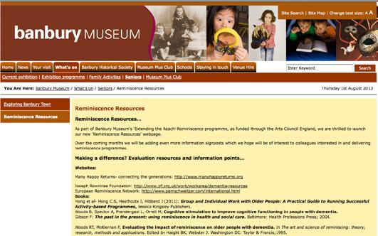 on the Banbury Museum website to