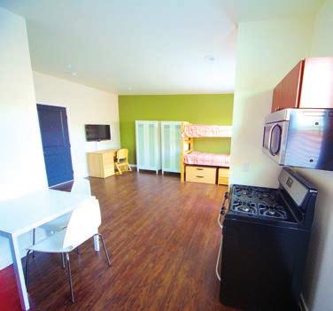 Cassil Campus Residence are dorm style accommodations with a shared bathroom and shared kitchen, a few steps from the main school building.