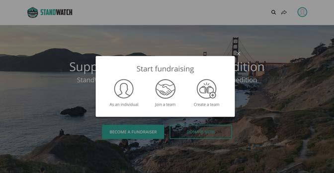org/svexpedition and click on the Become a Fundraiser button 3.