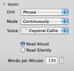 To accommodate students who have different auditory processing abilities, you can adjust the Reading Speed from the Kurzweil Reader as well.