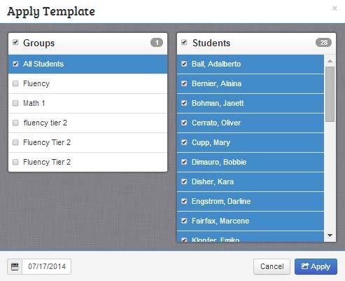 Applying a Template If you are applying a template during the template creation process, then continue to step 2. Otherwise, follow the instructions below.