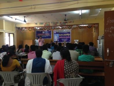 among students and faculty,telangana Bhasha Dinotsavam was