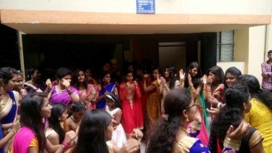 BATHUKAMMA CELEBRATIONS: Our college respects our cultural