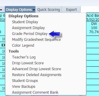 Uncheck any assignment grades or term grades that you do not want to display. Click Save.