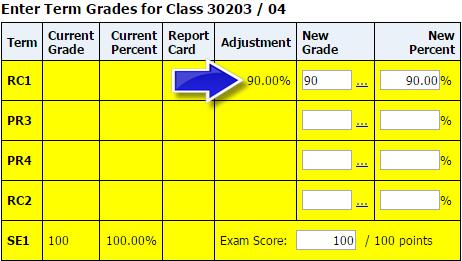 New Caney ISD 2018-2019 Teacher Gradebook Manual 47 Option #3 - Manually Enter Term Scores This is the best option for students transferring from another district.