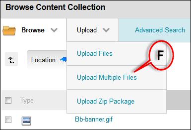 G) Either click Browse or drag and drop files or folder you want to upload. H) Click to Submit.