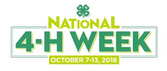 National 4-H Week coming soon A whole week to celebrate all your amazing achievements! 4-H is the nation s largest youth organization. Let s celebrate National 4-H Week on October 7-13, 2018.