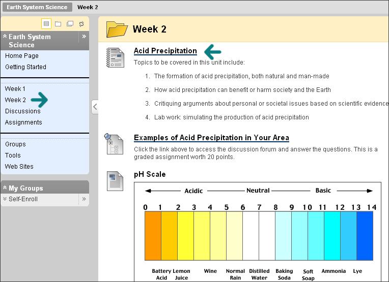 Student View of a Lesson Plan Typically, Lesson Plans are added to Content Areas; however, Lesson Plans can be added to Learning Modules and folders also.