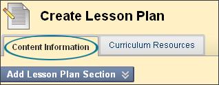 2 Select Lesson Plan from the Create column.