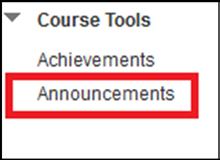Creating Announcements in Blackboard Announcements can be used to provide students with course reminders