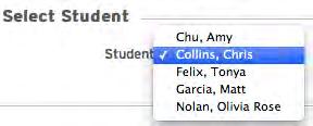 Student Profiles To view and edit an existing Student Profile for a student in the class, click Student Profiles from the Manage Class menu.