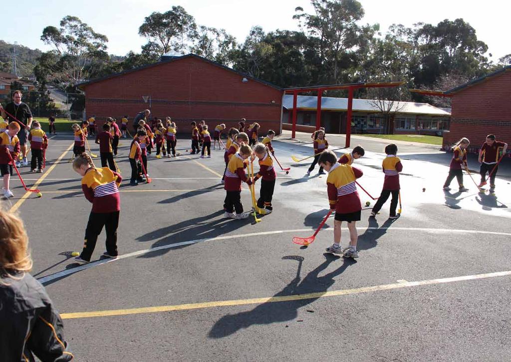 K-2 students undertake basic sports
