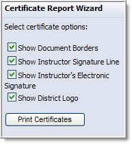 The certificates will display as one document for editing, printing, or emailing.