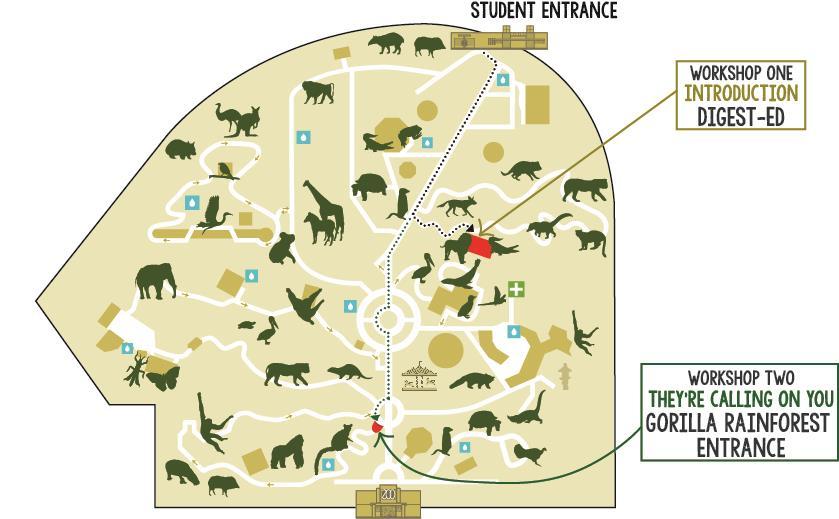 Zoo Map Activity Locations Onsite Activities The program consists educator lead activities and discussion at two