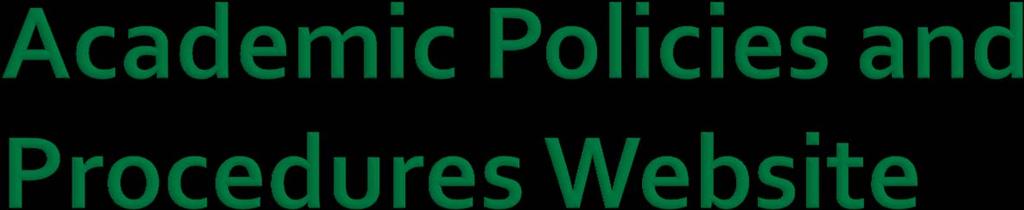 Site includes most current academic policies http://provost.uncc.