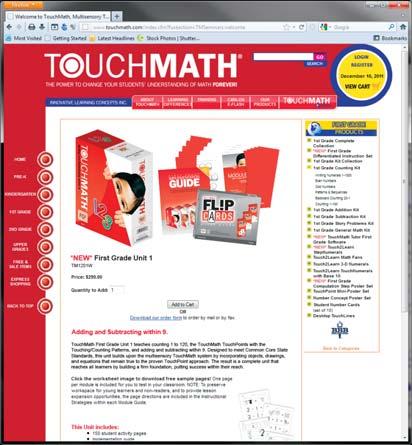 TouchMath Online TouchMath Online Resources Connect with TouchMath online! Visit TouchMath.com By visiting our website, www.touchmath.