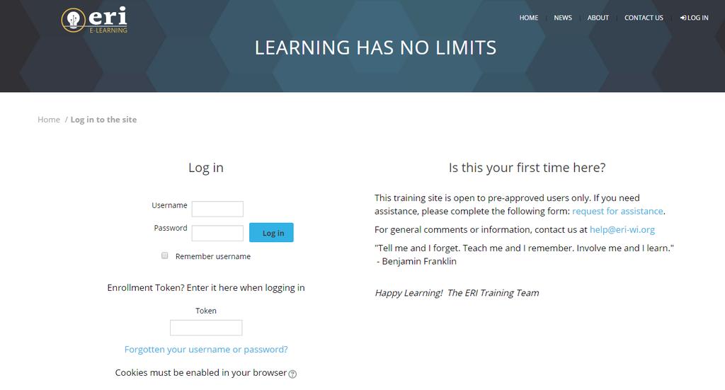 Logging Into the Learning System Your first step includes going to this link to enroll in the course: http://www.eri-wi.org/enroll can enroll using your current login information.