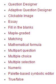 Maple T.A. 10.0 User Guide Basic Walkthrough 18 CREATE A QUESTION USING THE QUESTION DESIGNER The Question Designer question type is the preferred question type.