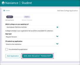 new college, you can request a transcript during the process.