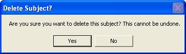 Step 3: In the Subjects window, select the subject you want to delete. I selected Scientific Calculations. Step 4: Click the Delete button at the bottom of the screen.