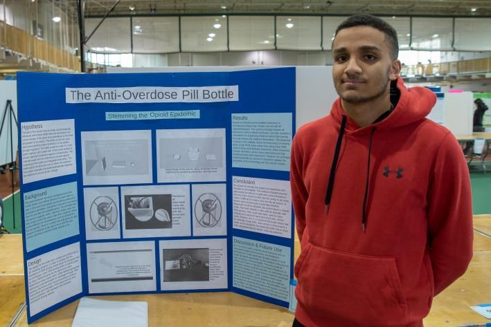 Six students reached the Finals at the CSEF with Ziad Hassan winning 2nd Place and $300 with the Barnes Aerospace Technology Award; Ziad also advances to the Connecticut Invention Convention in