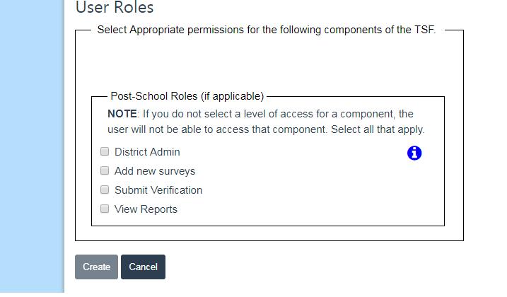 SSID Student s 10-digit State Student ID. Student Name Student name. Demographics Link to student s demographic information. Post-School Survey Link to complete the Post-School Survey.