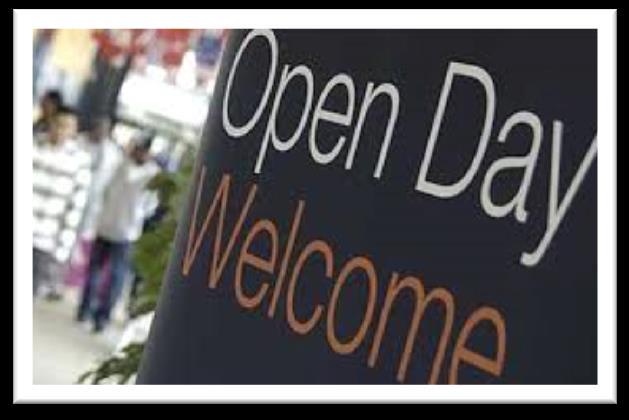 Open Days It is really important that you take advantage of open days which are open to book now.