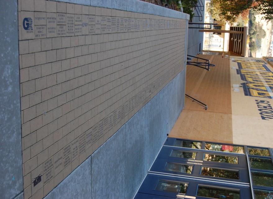 Parents as well as students have also see fit to honor retiring teachers as well as clubs and teams with the permanent acknowledgement of an engraved brick.