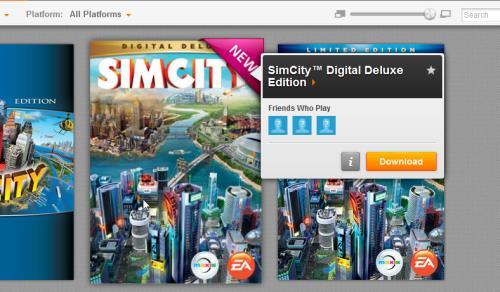Go to the My Games tab in the Origin Client to find SimCity in your list of games.