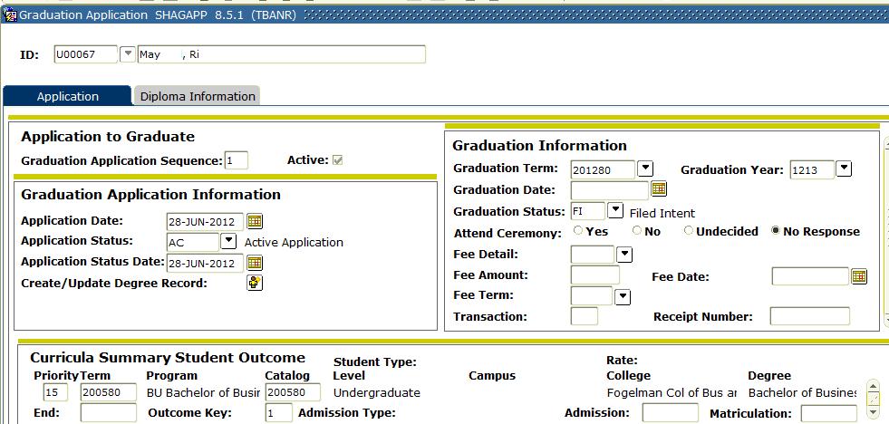 You may simply be verifying degree and graduation term information as you go through SYHH027 Filed Students Percent Complete report.