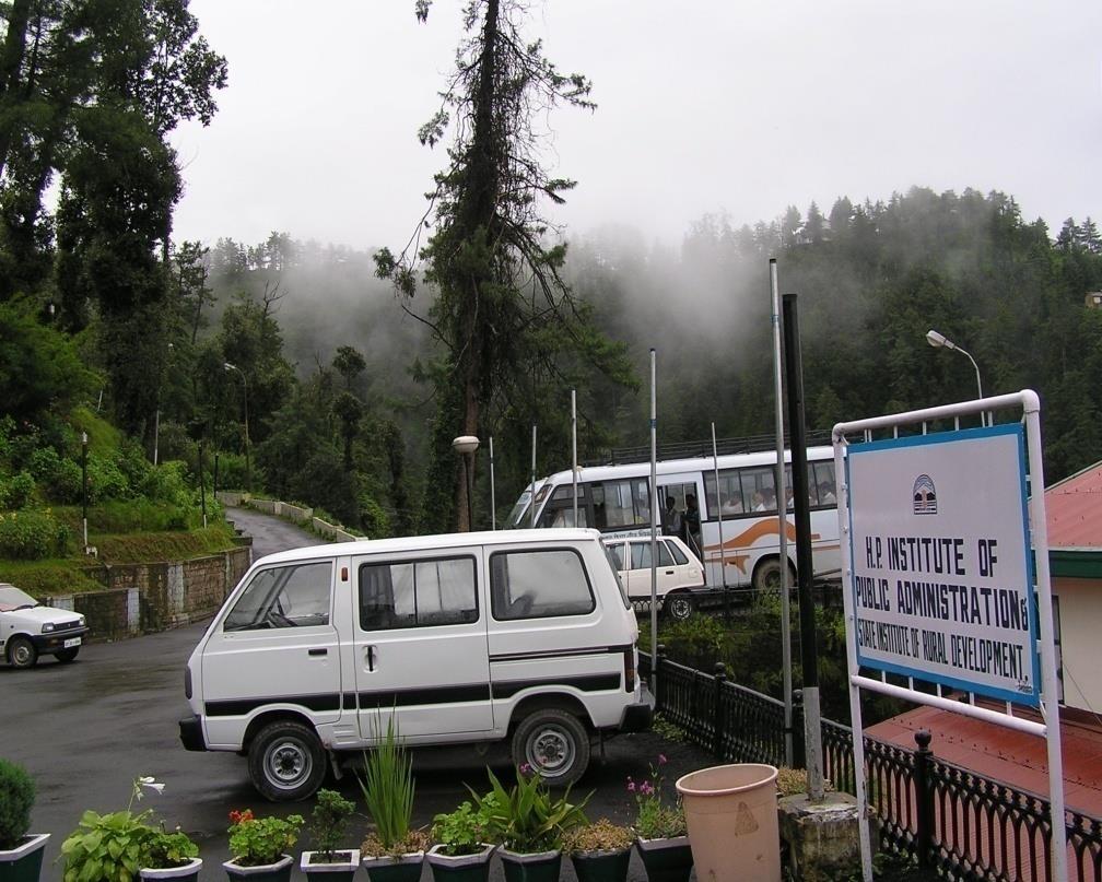 TRANSPORT The Institute plies its own buses and light vehicles for transportation of participants and guests to and from Shimla town.