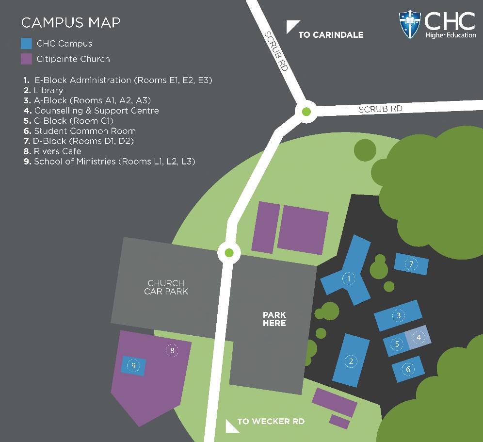 Campus map CHC Ministries Courses Handbook