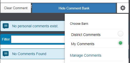 CLICK Show Comment Bank CLICK GEAR AND My Comments Solutions to popular questions You have selected multiple classes for this assignment but the standards are not the