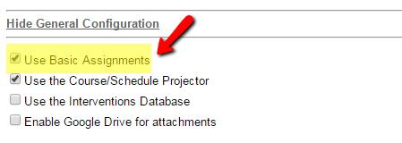 4. Click SAVE. The Basic Assignments feature is now turned on for your district.