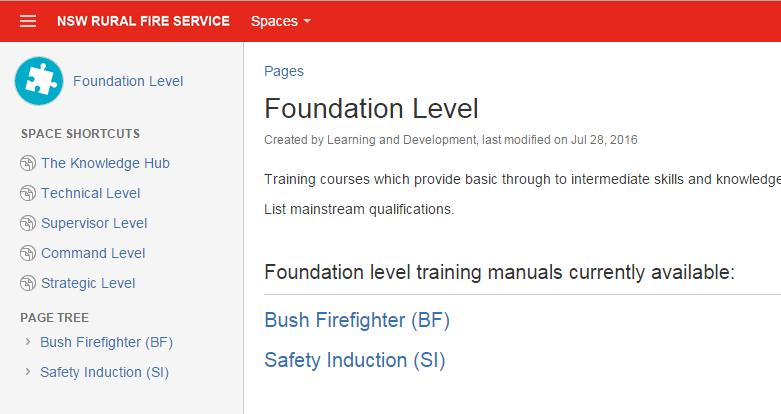 Select from the available NSW RFS Training Manuals