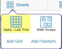 3. At the bottom of the configuration box, you can adjust the size and layout of the chart. You can also specify how students are added to the chart.