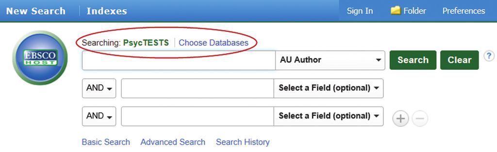 Can I search PsycTESTS at the same time as other databases? You can search PsycTESTS in combination with any other databases available to you on EBSCOhost.