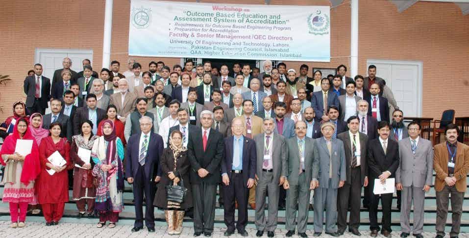 Workshop on Outcome Based Education and Assessment System of Accreditation Pakistan Engineering Council organized workshop on Outcome Based Education and Assessment System of Accreditation at UET