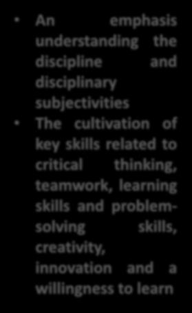 discipline and disciplinary subjectivities The cultivation of key skills