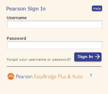 To sign in directly to your Pearson learning platform: 1. Click Login. 2. Click on the EasyBridge icon. 3. Type the name of your district in the search box and select it from the dropdown list 4.