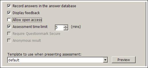 Enter a name and a description for the assessment, and then specify the assessment type. Note that some Assessment Wizard screens vary depending on the type of assessment you create.