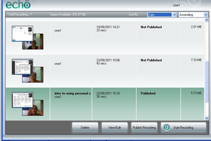 9. Your students will be able to view your video next time they login into the VLE. 10.
