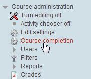 1 Enter the desired course and, in the Administration block navigate to Course administration > Edit settings.