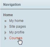 2. Entering a Course Viewing and Entering Courses After logging in, a list of available courses or course categories is displayed.