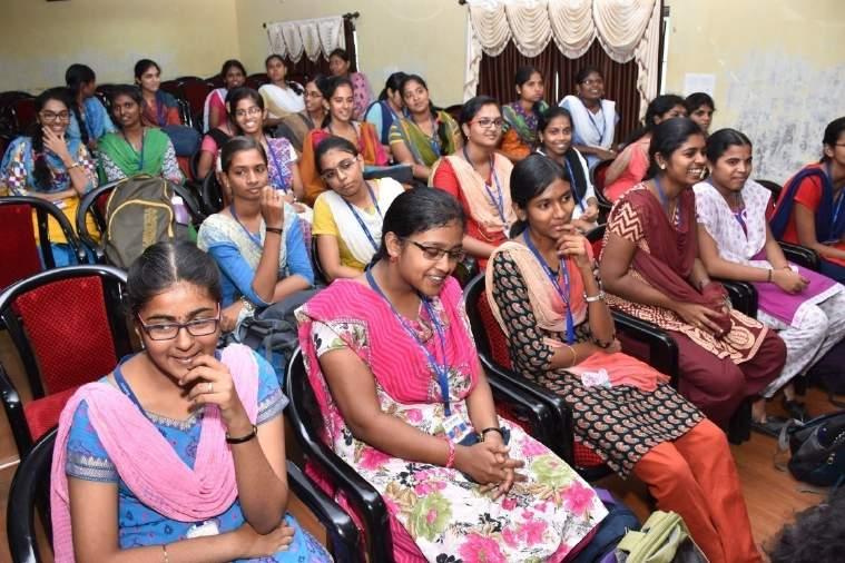 Group of students benefited by the Programme Activities of TAP Cell: The Training and Placement Cell itself takes care of Career Counseling, guidance for competitive exams, Soft Skill development,