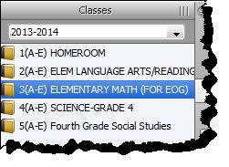 aligning standards. 1. Under classes, click a class name.