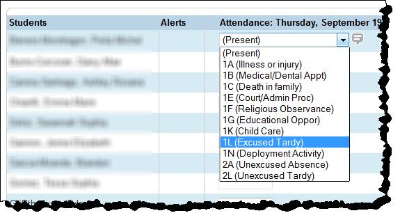 Record Attendance Using Single Day Option You may record student attendance using any of the following three methods: Single Day Multi-Day By Seating Chart IMPORTANT: All Elementary teachers MUST